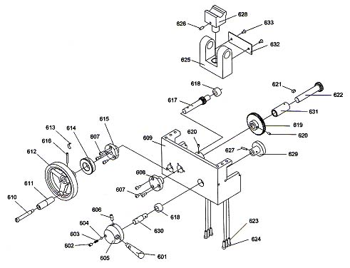 складальна схема фартуха токарного верстата Профі 550 Профі 550 Схема складання фартуха токарного верстата